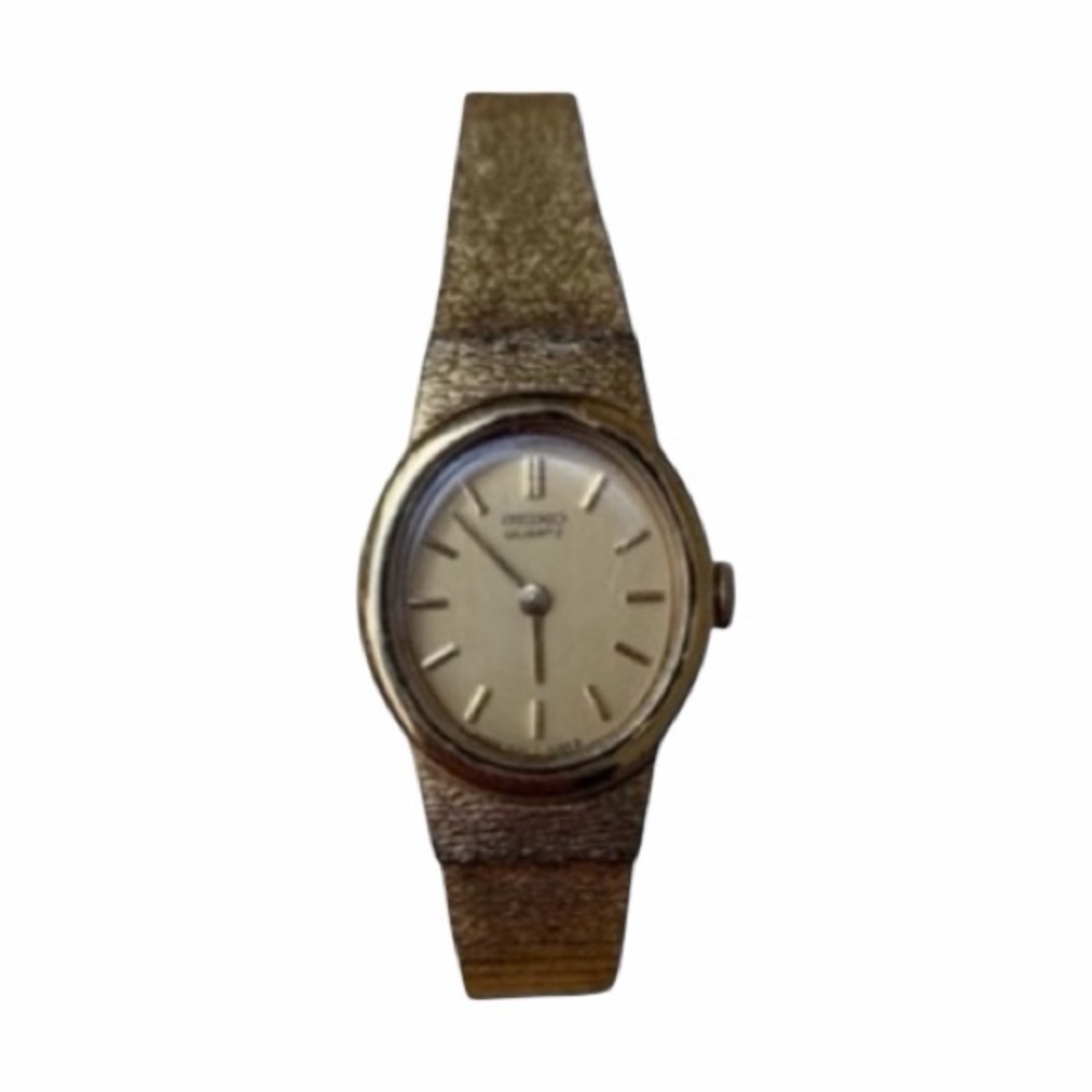 Vintage 1970s Seiko 1400-8339 Quartz Gold Tone Women’s Wristwatch EUC